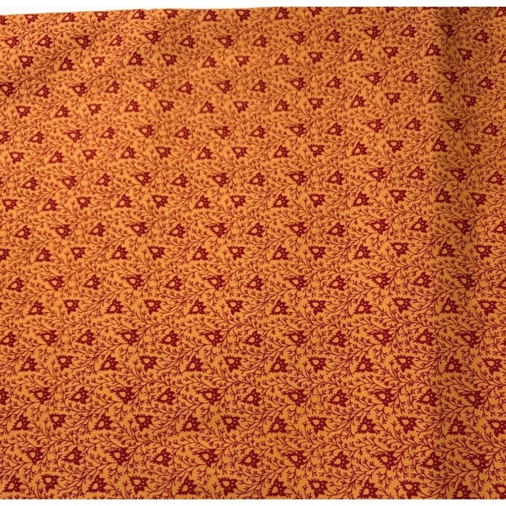 Butter Churn & Cheddar Fabric Judie Rothermel 1/2 yard x 44" Cotton Floral Red